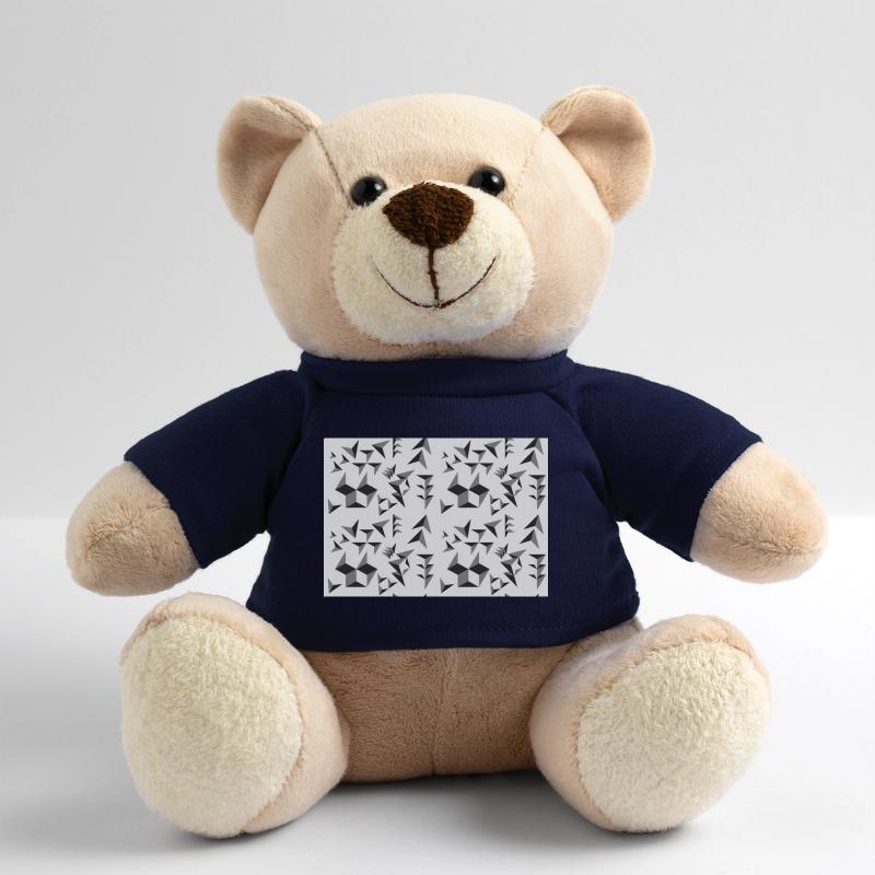 Deco pattern pyramids black and white Teddy Bear
