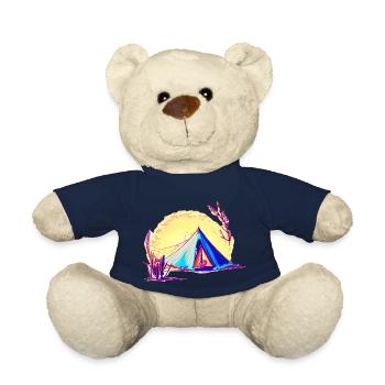Camping Campervan Camping Caravan Camp Cadeau - Nounours - bleu marine - Devant