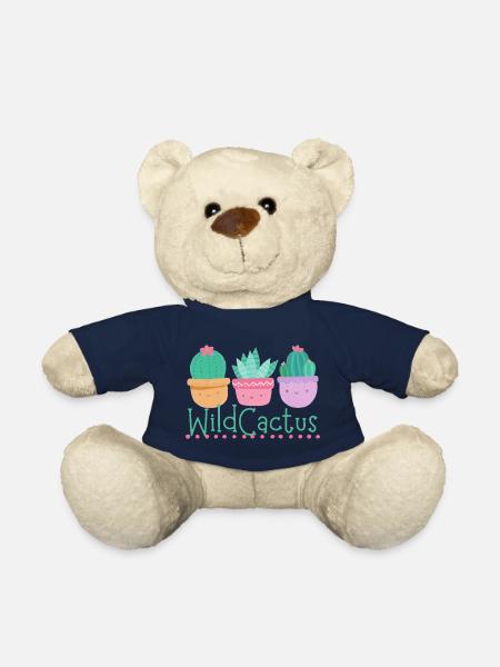 Wild Cactus: Trio de Cactus Mignons - Nounours - bleu marine