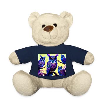 Owl - Teddy Bear - french navy - Front