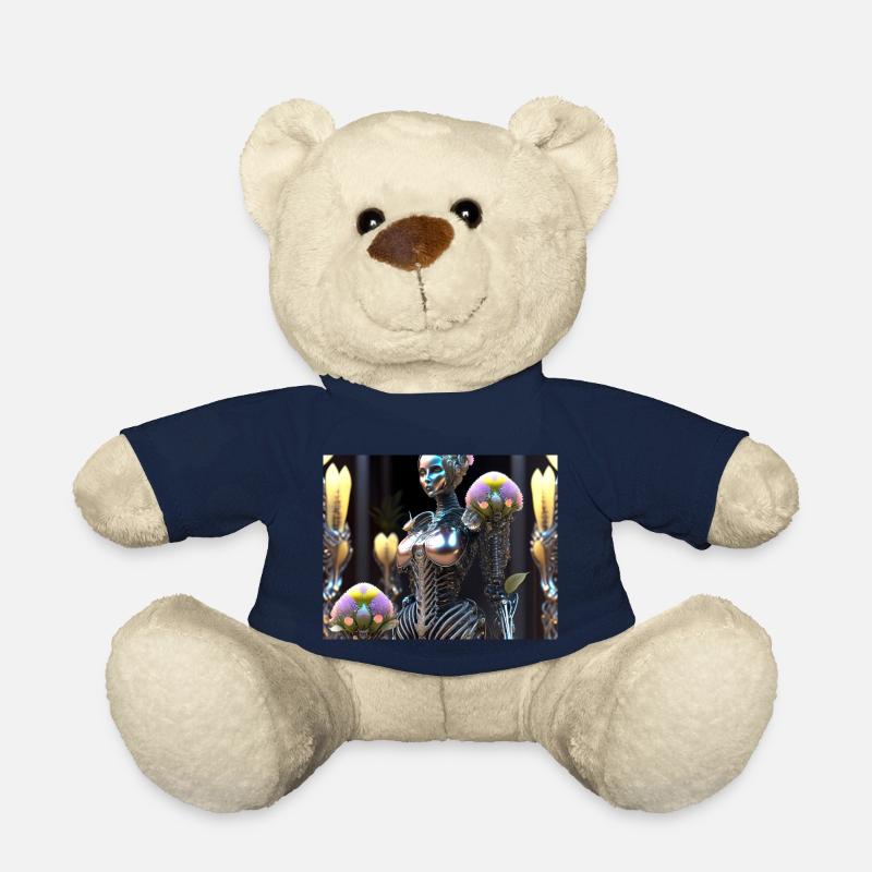 Fille des fleurs - Nounours - bleu marine
