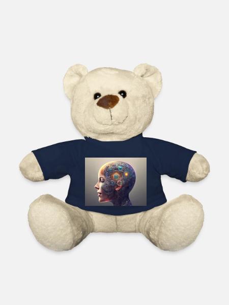 Mechanical head - Teddy Bear - french navy