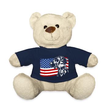Hannoverscher Schweisshund Amerika Fahne Hunde - Teddy - French Navy - Vorne