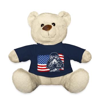 Zwergpudel Amerika Fahne Hunde Wilsigns - Teddy - French Navy - Vorne