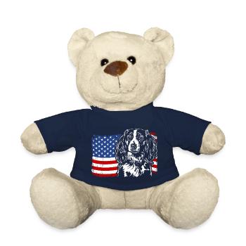 Nederlandse Kooikerhondje Amerika Flag Dogs - Nounours - bleu marine - Devant