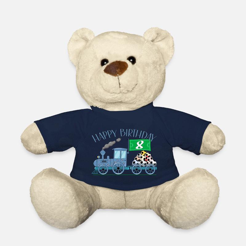 Kinderzug Eisenbahn Happy Birthday Fußball 8 - Teddy - French Navy