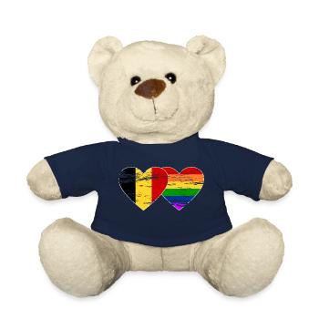 Belgien Regenbogen Flagge used - Teddy - French Navy - Vorne