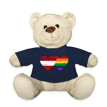 Österreich Regenbogen Flagge used - Teddy - French Navy - Vorne