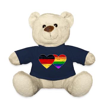 Deutschland Regenbogen Flagge used - Teddy - French Navy - Vorne