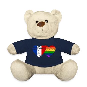 Frankreich Regenbogen Flagge used - Teddy - French Navy - Vorne