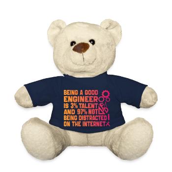 Funny Engineer Men Women Mechanical Engineering - Nounours - bleu marine - Devant