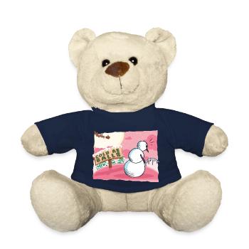 Snowman Cold As Balls Xmas Funny Christmas - Teddy Bear - french navy - Front