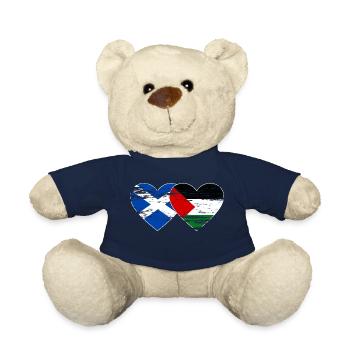 Ecosse Palestine drapeau coeur utilisé - Nounours - bleu marine - Devant