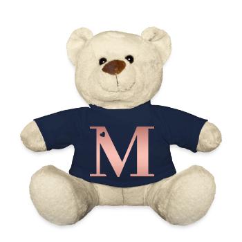 Buchstabe M Roségold - Teddy - French Navy - Vorne