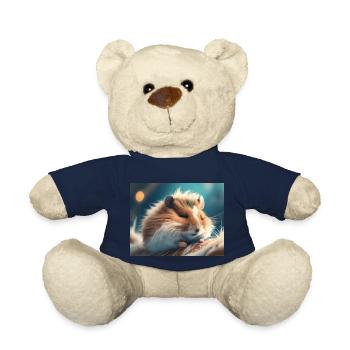 Cute animals doing hibernation – hamster - Teddy Bear - french navy - Front
