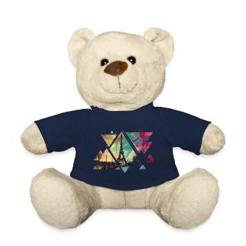 Paris Frankreich Stadt Skyline Eiffelturm Dreieck - Teddy - French Navy - Vorne