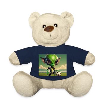 niedliche kleine grüne retro vintage alien jeden tag - Teddy - French Navy - Vorne