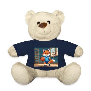 cute little fiend fox everyday life – basketball - Teddy Bear - french navy - Front