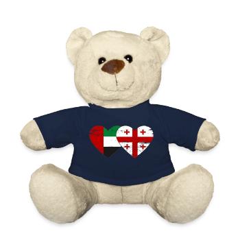 United Arab Emirates Georgia Flag - Teddy Bear - french navy - Front