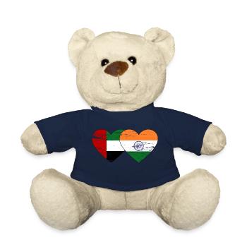 Vereinigte Arabische Emirate Indien Flagge Herz - Teddy - French Navy - Vorne