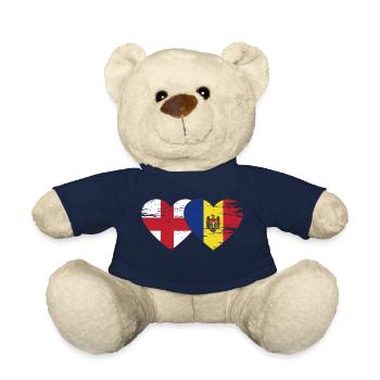 England Moldau Flagge Herz used - Teddy - French Navy - Vorne