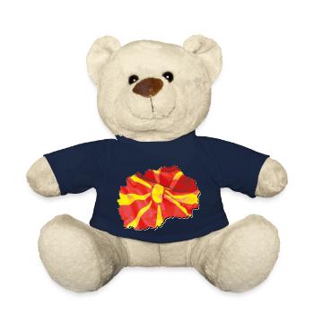 Mazedonien Flagge in der Mazedonien Landkarte - Teddy - French Navy - Vorne