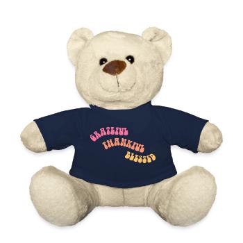 Grateful Thankful - Dankbarkeit - Geschenk - Teddy - French Navy - Vorne
