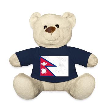 Drapeau du Népal - Nounours - bleu marine - Devant