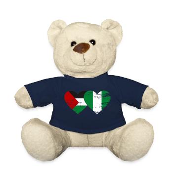 Drapeau de la Palestine et du Nigeria utilisé - Nounours - bleu marine - Devant