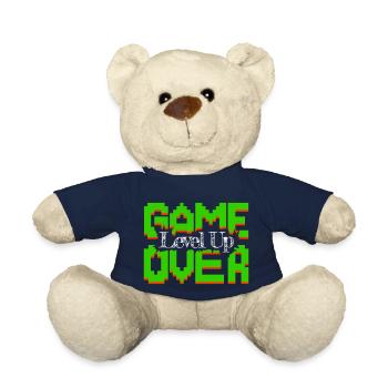 Game Over, Revive Vintage Games and Level Up - Teddy Bear - french navy - Front