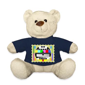 Affichage de l'achèvement de la transmission de l'image d'un téléviseur de test - Nounours - bleu marine - Devant