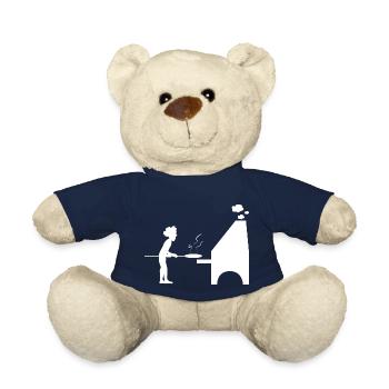 Pizza Baking Baker Pizzeria Fast Food Fast Food - Teddy Bear - french navy - Front