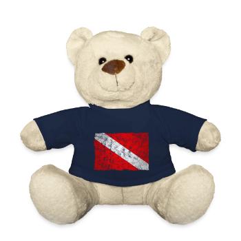 Diver Flag Diving Flag Diver Gift - Nounours - bleu marine - Devant