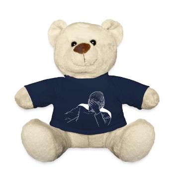 Facepalming Eagle (white design for dark apparel) - Teddy - French Navy - Vorne
