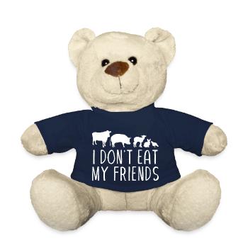 Je ne suis pas mon ami - Nounours - bleu marine - Devant