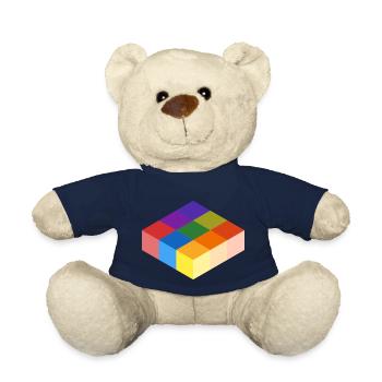 Cube Grid - Teddy Bear - french navy - Front