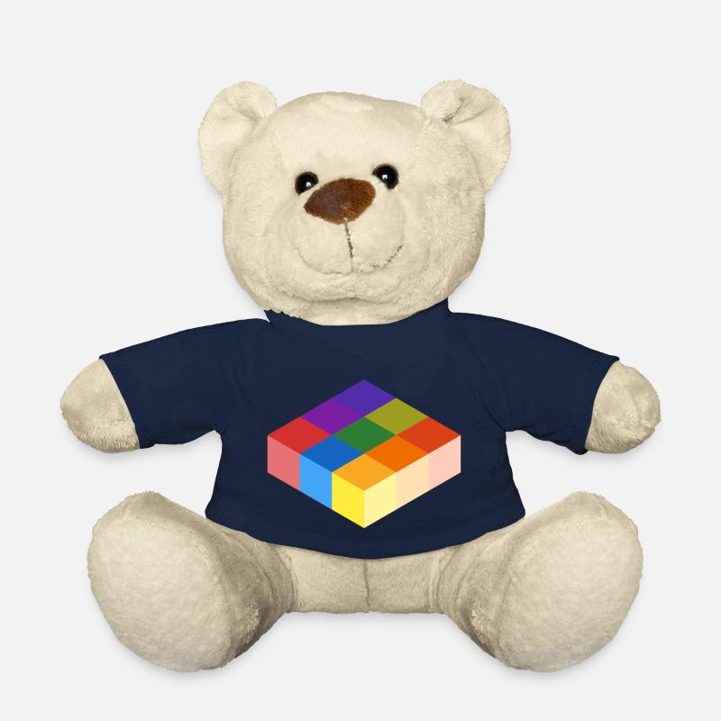 Cube Grid - Teddy Bear - french navy