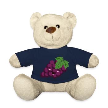 Grapes Fruits Kawaii Grapes - Teddy Bear - french navy - Front