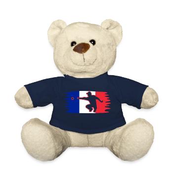 Frankreich Fahne Boule Spieler Pétanque - Teddy - French Navy - Vorne
