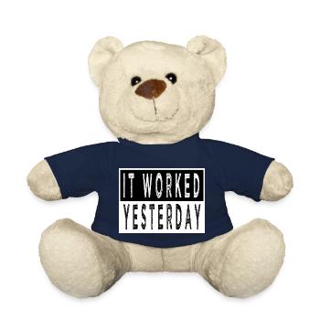 christmas carols computer programming fun - Teddy Bear - french navy - Front