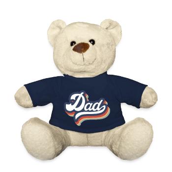 Papa rétro, c’est ton design ! - Nounours - bleu marine - Devant
