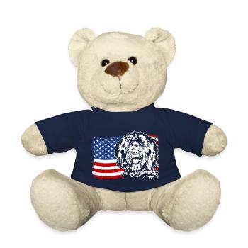 BARBET America Flag Dogs Dog Wilsigns - Teddy Bear - french navy - Front