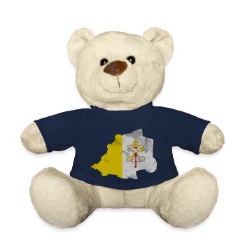 Vatican City flag in the shape of the country - Teddy Bear - french navy - Front