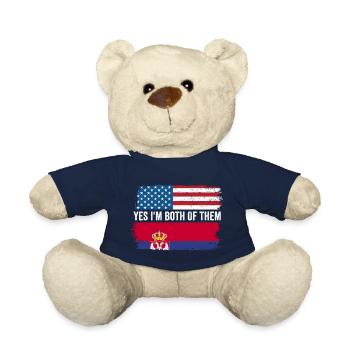 Yes I'm Both Of Them Awesome Half American Half - Teddy - French Navy - Vorne