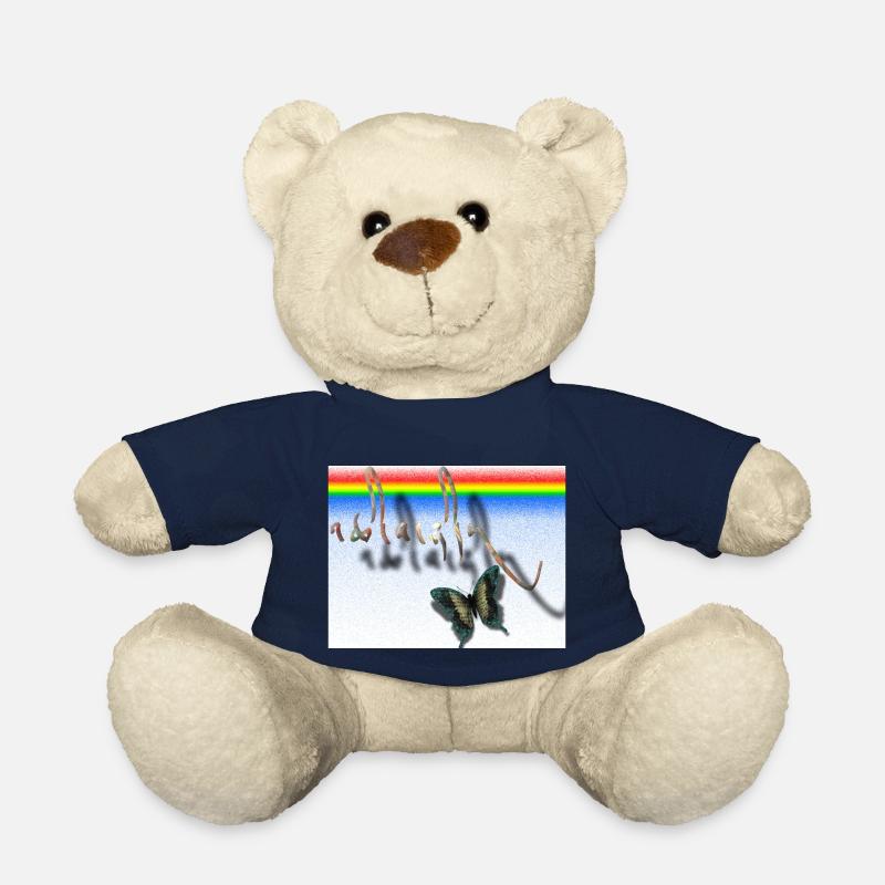 tibetische Calligraphy Schmetterling Design - Teddy - French Navy