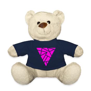 Muster pink - Teddy - French Navy - Vorne