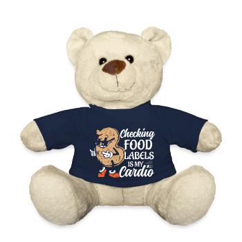 Vérifier les étiquettes des aliments est mon écrou de sensibilisation cardio al - Nounours - bleu marine - Devant
