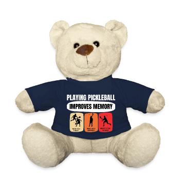 Playing Pickleball Improves Memory - Teddy Bear - french navy - Front