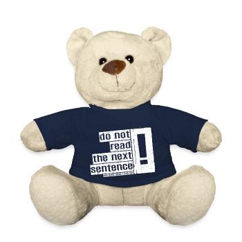 Cool Saying: Do Not Read - Funny Design - Teddy Bear - french navy - Front