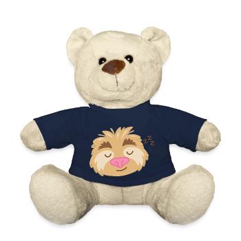 Visage de paresseux endormi super mignon - Nounours - bleu marine - Devant